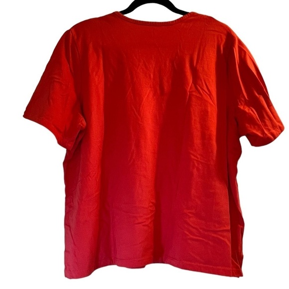 Sale Alia Women’s Top 1X Coral V-Neck Short Sleeves Sequins - Picture 8 of 10